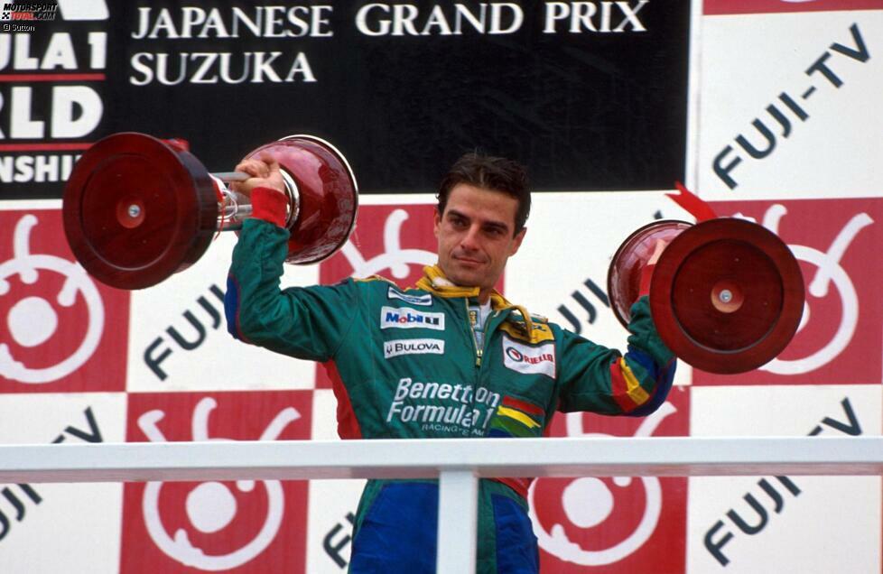 Das große Profiteur heißt Alessandro Nannini. Der Italiener feiert durch das McLaren-Fiasko seinen ersten und einzigen Sieg in der Formel 1. Für Benetton ist es der erste Sieg seit 1986. Kurios: Ein Jahr später wiederholt sich das Prost/Senna-Szenario an gleicher Stelle ...