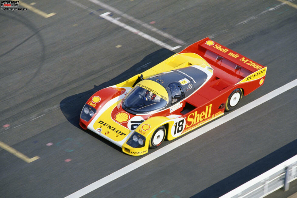 Platz 4: Porsche 962C (1988) - Der Porsche 962 und sein Vorgänger 956 gehören mit sechs Siegen in Folge ab dem Jahr 1982 zu den erfolgreichsten Autos in der Geschichte der 24 Stunden von Le Mans.