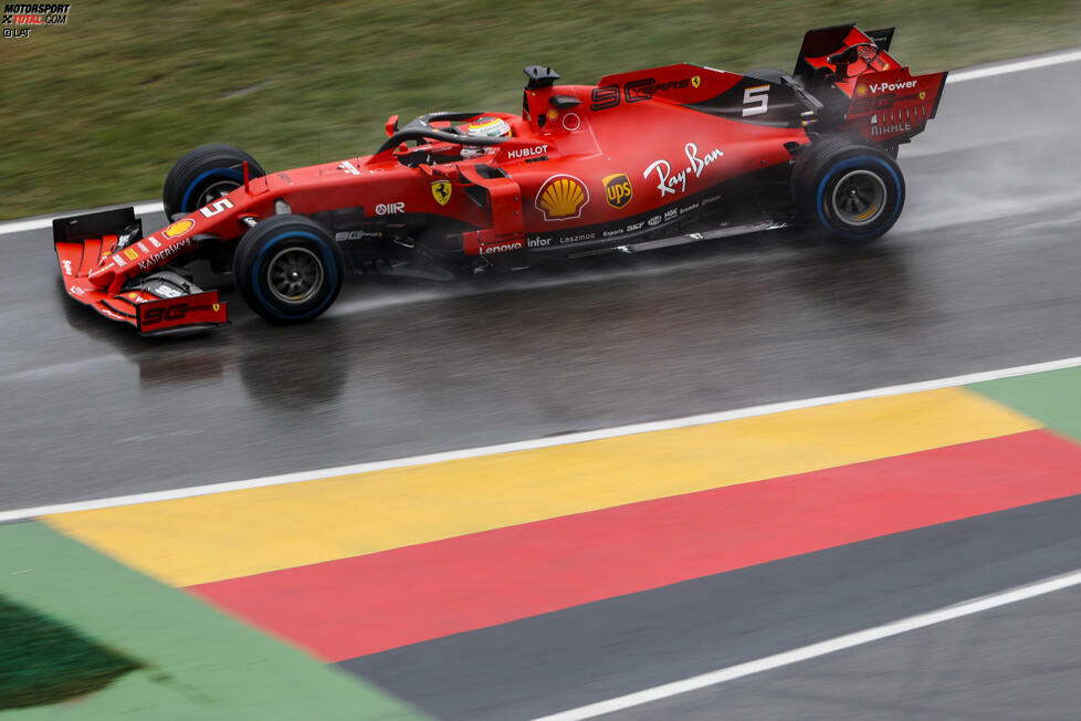 Ferrari kann nicht an die fulminanten Saisonstarts der Vorjahre anknüpfen, hinzukommen ungewöhnliche Eigenfehler des Stammfahrers (etwa in Silverstone - Kollision mit Verstappen). Ein Lichtblick folgt ausgerechnet in Hockenheim: Vettel rast zu Hause im Regen vom letzten Platz auf das Podium (Platz zwei)!