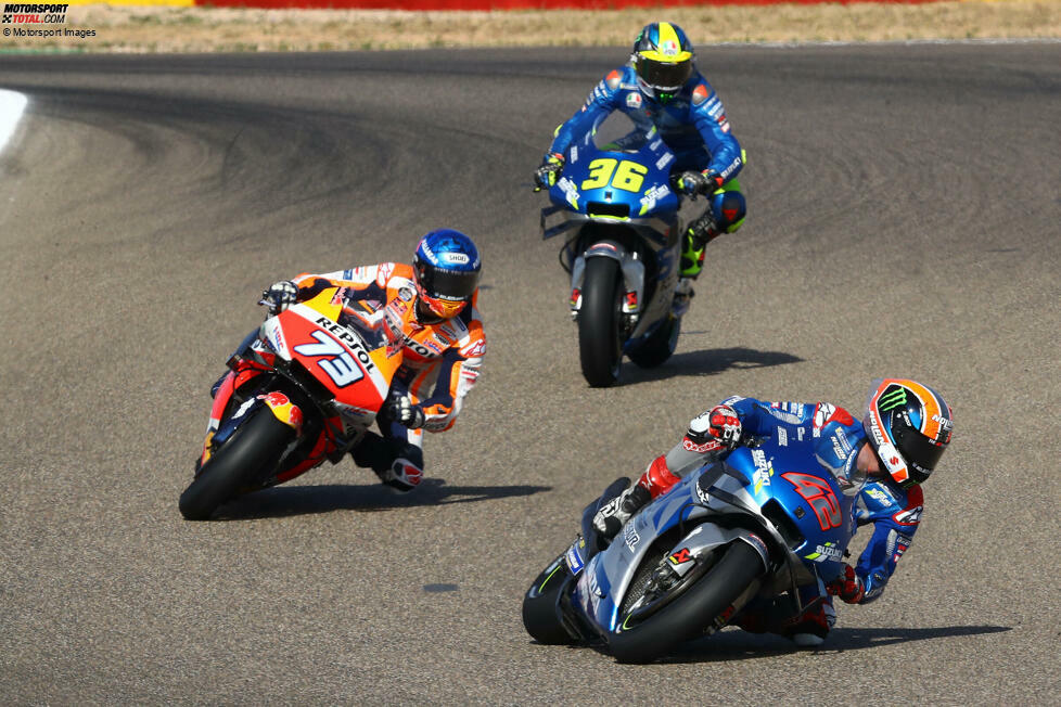 18. Oktober 2020: Alex Rins (Suzuki) gewinnt den Grand Prix von Aragonien im MotorLand Aragon.