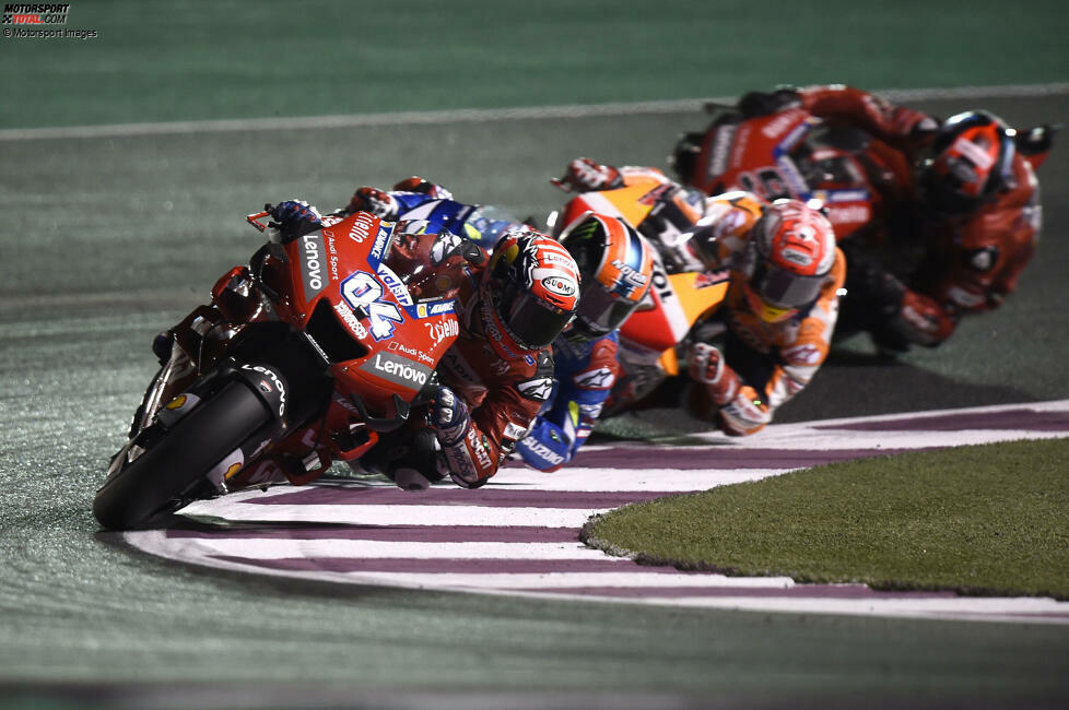 10. März 2019: Andrea Dovizioso (Ducati) gewinnt den Grand Prix von Katar in Doha.
