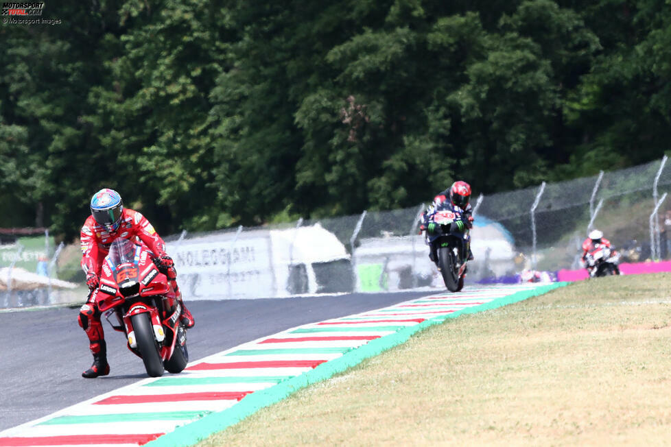 29. Mai 2022: Francesco Bagnaia (Ducati) gewinnt den Grand Prix von Italien in Mugello und sorgt damit für Jubelstimmung im Ducati-Lager.