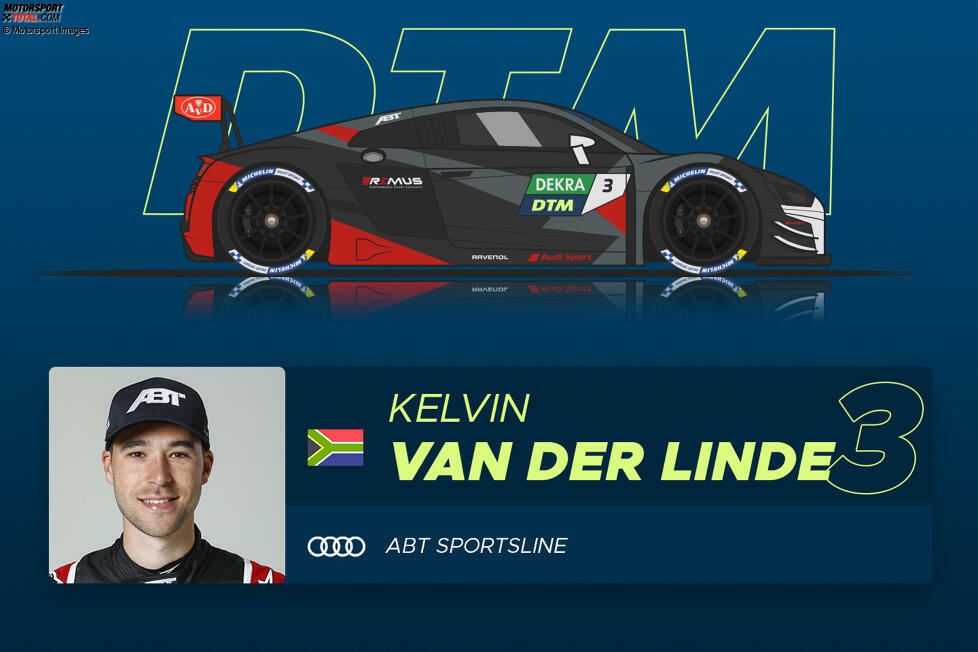 #3 Kelvin van der Linde (24) - Ranking: ******** (9 Sterne) 
Der große Bruder von Sheldon van der Linde ist zwar streng genommen ein DTM-Rookie, doch kaum jemand kennt den GT3-Audi besser als er. Daher sehr stark einzuschätzen, nur hin und wieder geht er übers Limit und macht Fehler.