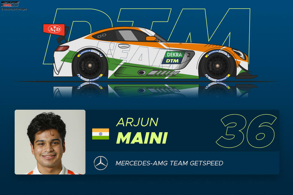 #36 Arjun Maini (23) - Ranking: ***** (5 Sterne)
Die ehemalige indische Formel-1-Hoffnung hat es bis in die Formel 2 geschafft - und probiert es jetzt im GT-Sport. Hat keine GT3-Erfahrung, war aber bei den Tests vor allem im Qualifying-Trimm schnell, was auch auf den gutmütigen Mercedes zurückzuführen ist. Muss sich im Longrun steigern.