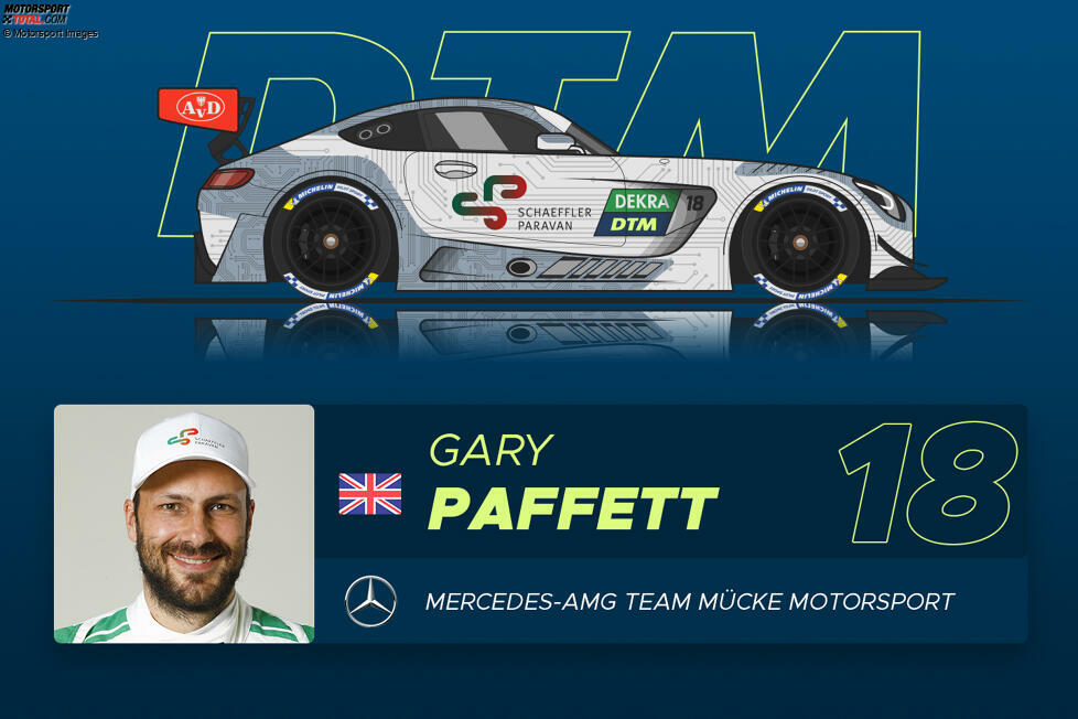 #18 Gary Paffett (40) - Ranking: ***** (5 Sterne) 
Der zweimalige Champion gibt dieses Jahr ein DTM-Comeback, verpasst aber wegen seiner Formel-E-Rolle gleich die ersten zwei Wochenenden. Zudem absolvierte er nur drei von fünf Testtagen. Keine optimale Vorbereitung, zumal er im GT3-Auto kaum Erfolge vorzuweisen hat.