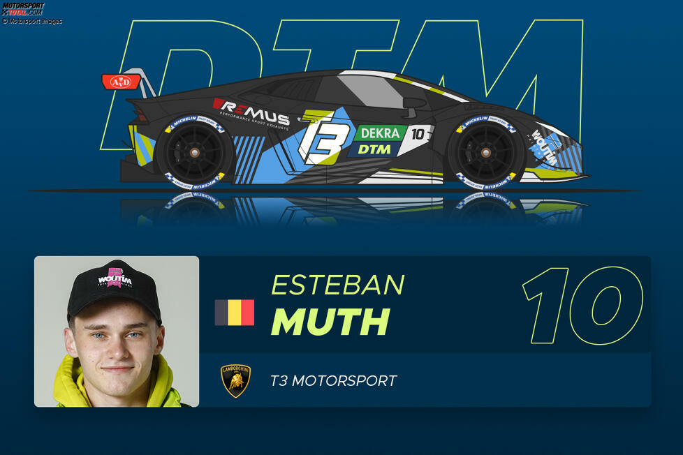 #10 Esteban Muth (19) - Ranking: **** (4 Sterne) 
Der belgische Youngster kam aus dem Nichts in die DTM, sollte aber nicht komplett unterschätzt werden: Denn er wurde 2019 in der Toyota-Serie in Neuseeland Fünfter - und holte einen Rennsieg. Wie ein gewisser Lucas Auer. Meister wurde damals Liam Lawson.