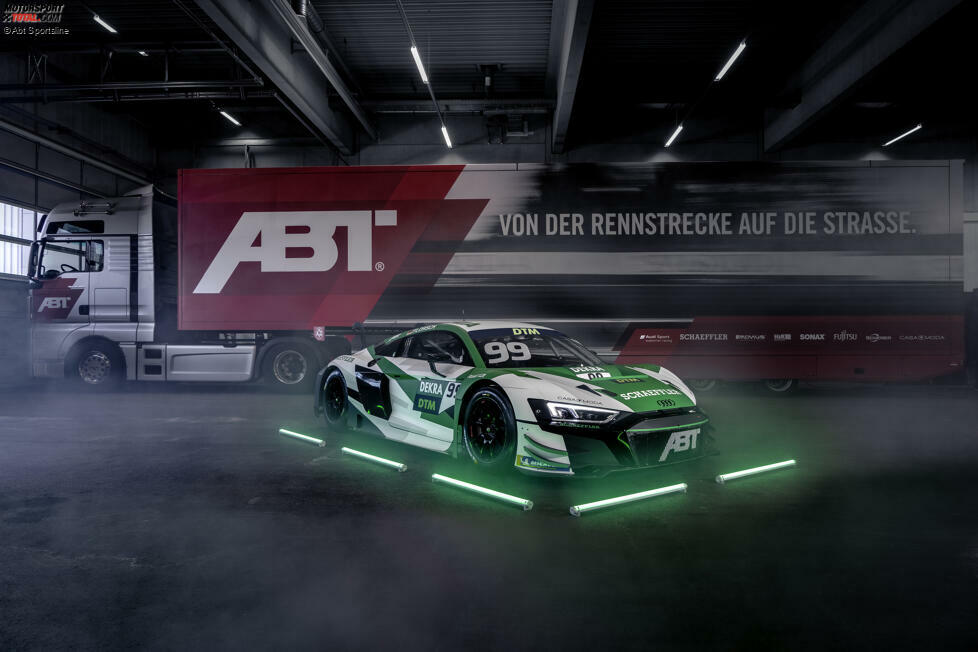 Der Audi R8 LMS von Sophia Flörsch unterscheidet sich optisch komplett von den Autos der Teamkollegen: Für das Design zeichnet Abt- und Flörsch-Partner Schaeffler verantwortlich. Aber auch unter der Haut gibt es durch das Space-Drive-System von Schaeffler-Paravan Unterschiede.