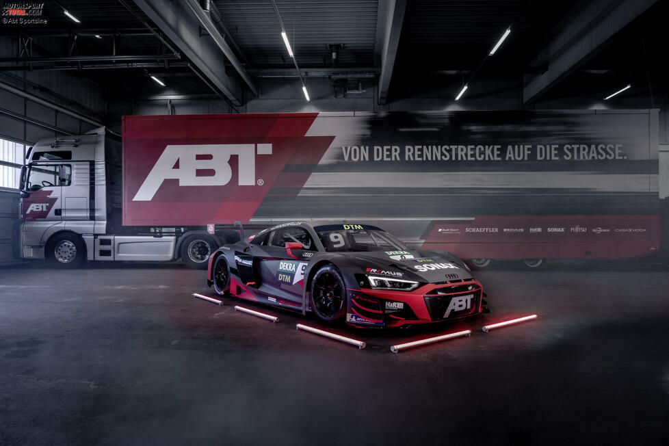 Der Audi R8 LMS mit der Startnummer 9 gehört Routinier und Ex-DTM-Champion Mike Rockenfeller. Sein Bolide ist wie der von Teamkollege Kelvin van der Linde in mattem Grau beklebt, fällt aber mit etwas mehr Rotanteil auf.