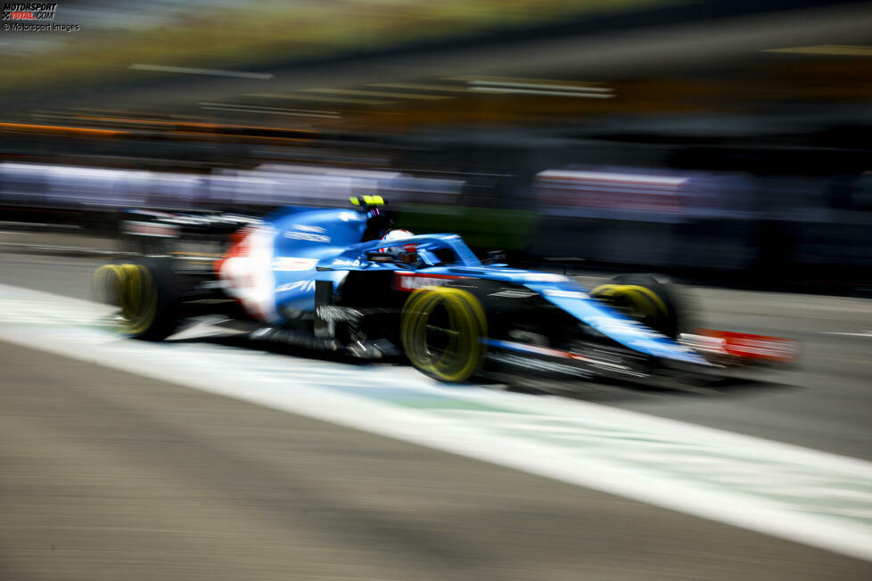 Esteban Ocon (3): Im Qualifying fehlte weniger als ein Zehntel auf Alonso, im Rennen kam er nur drei Runden weit. Dann streikte die Technik an seinem Alpine. Ergibt in Summe die gleiche Note wie beim Teamkollegen, eine Drei.