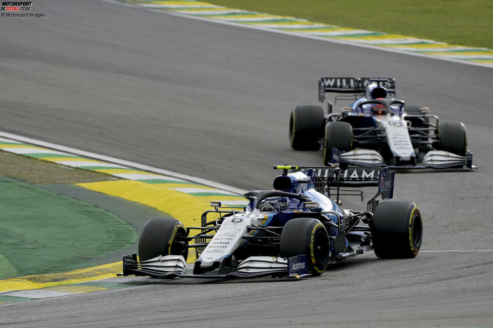 Nicholas Latifi (3): Er hat Russell geschlagen - erstmals im Qualifying! Und im Sprintrennen ebenfalls! Das kann er sich einrahmen lassen. War auch im Grand Prix solide unterwegs und schneller als Russell, hat sich aber einen Ausrutscher erlaubt und hatte Pech mit der Strategie. Insgesamt aber ein grundsolides Auftreten von Latifi!