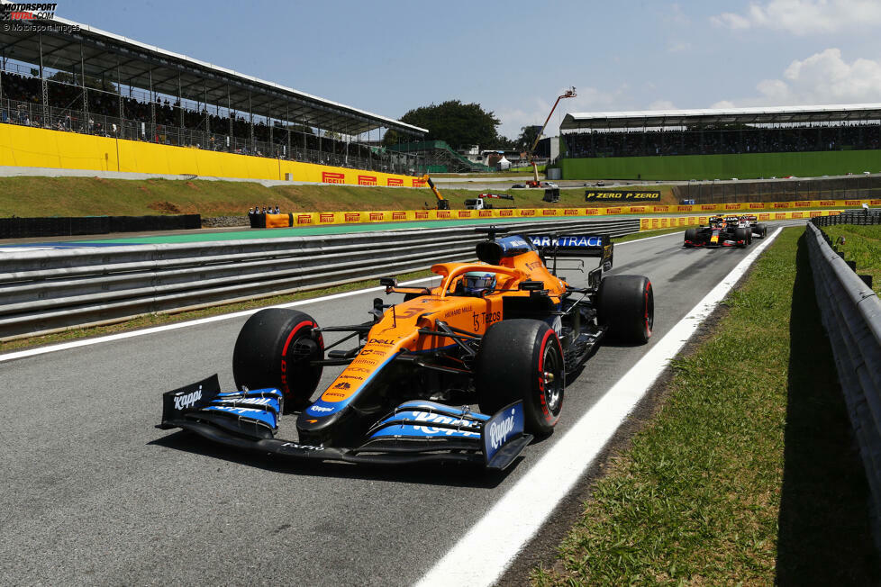 Daniel Ricciardo (4): In Brasilien war er wieder mal der langsamere McLaren-Fahrer, wenn auch nur knapp im Qualifying. Im Sprint ging es nur rückwärts für ihn, auch das Rennen lief durchwachsen bis zum Ausfall. Keine Glanzleistung von ihm, nach zuletzt einigen vielversprechenden Rennwochenenden.
