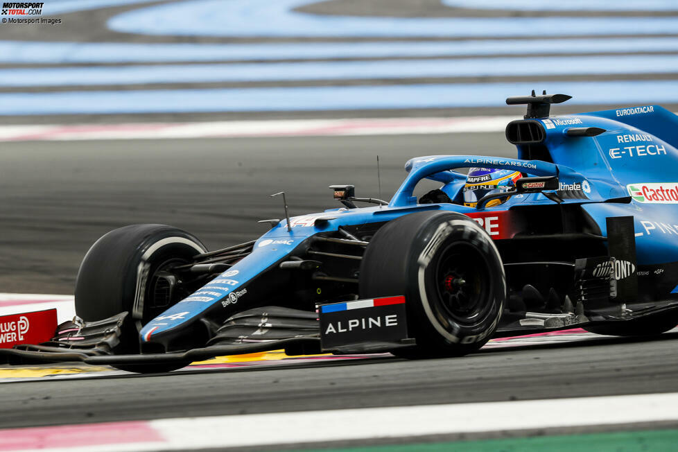 Fernando Alonso (2): Für eine starke Qualifikation auf P9 und im Rennen P8 vergeben wir gerade noch eine zwei. Völlig überzeugend war die Vorstellung von Alonso gerade im ersten Stint nämlich nicht. Aber Alpine und er sind auf einem guten Weg, und es gab wieder Punkte.