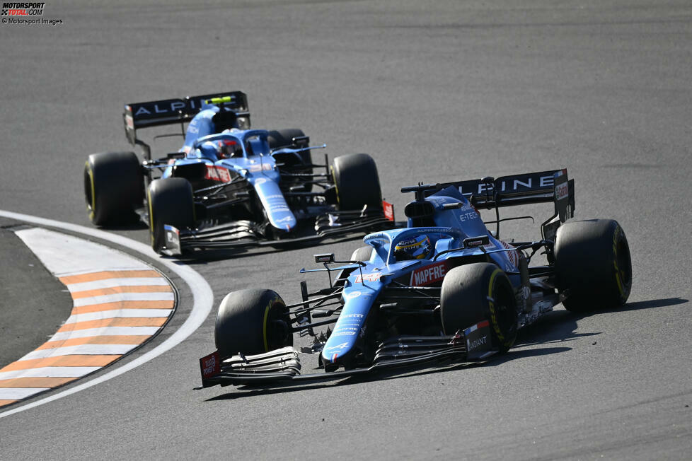 Fernando Alonso (2): Gewann zwei Positionen am Start und schnappte sich am Ende noch Ferrari-Mann Sainz, belegte so Platz sechs im Rennen. Stark! Warum es die Eins nicht gibt? Ein Beinahe-Abflug im Grand Prix und eine Überholszene von Gasly, in der Alonso nicht gut aussah, gaben den Ausschlag.