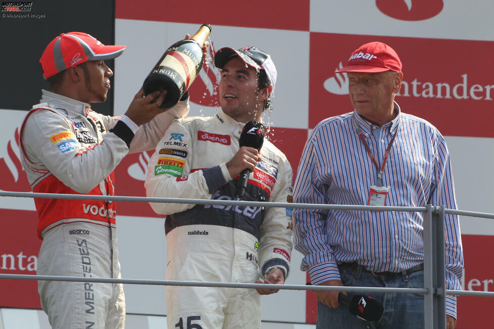3. Podium: Großer Preis von Italien 2012 für Sauber - 2. Platz hinter Lewis Hamilton (1./McLaren) und vor Fernando Alonso (3./Ferrari)