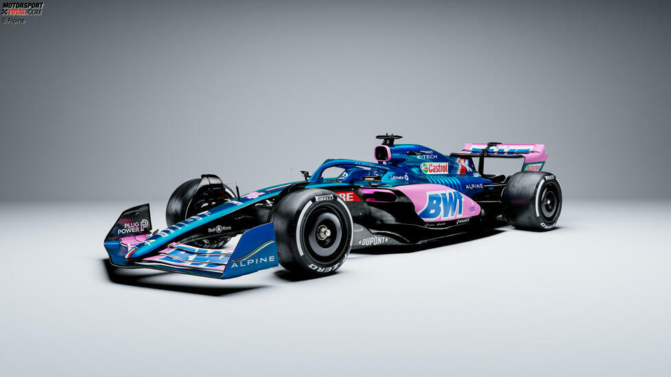 2022 präsentiert Alpine ein neues Farbschema mit Blau und Rosa. Doch um die Ankunft von Sponsor BWT besonders hervorzuheben, tritt das Team in den ersten beiden Saisonrennen mit ...
