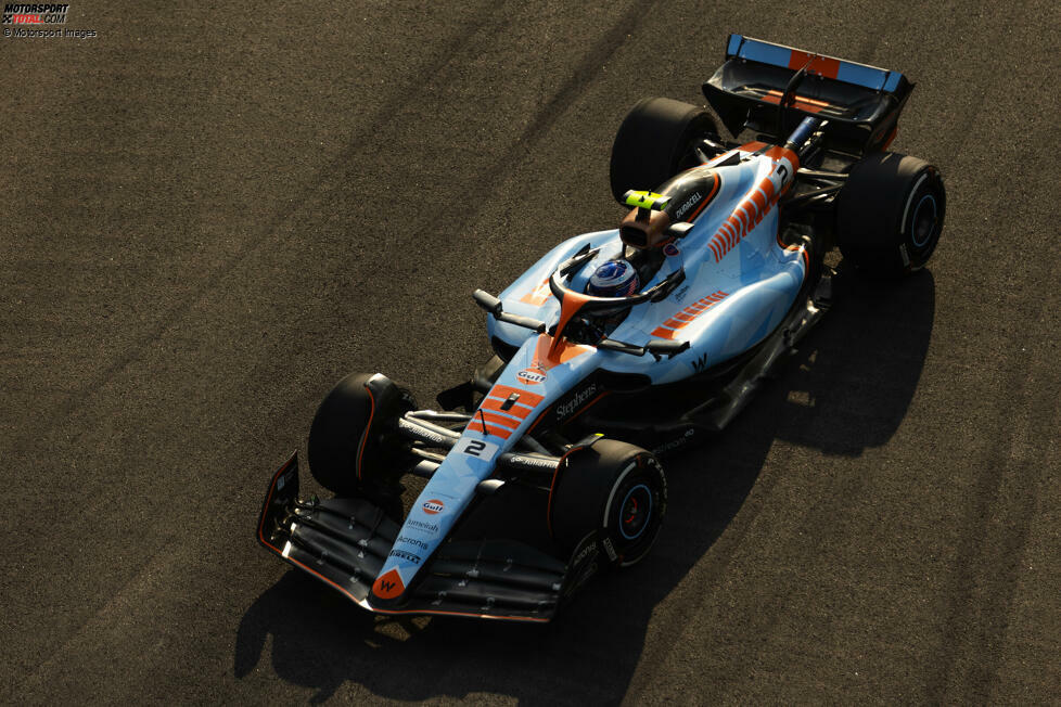 Zwei Jahre später ist Gulf Sponsor bei Williams, was dazu führt, dass der FW45 beim Singapur-Grand-Prix 2023 ebenfalls mit einer Sonderlackierung an den Start geht.