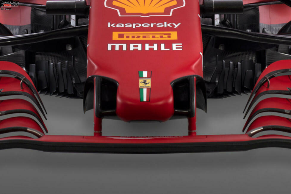 ... Ferrari nun auf eine Lösung setzt, wie sie zum Beispiel Racing Point oder Alfa Romeo schon vor Jahren verwendet haben. Gut zu erkennen sind die 