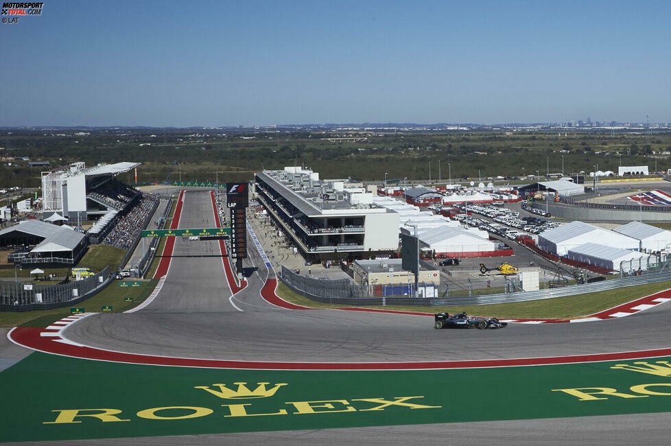 Circuit of The Americas (USA): Auch der jüngste Versuch der Formel 1 in den USA ist nicht der ganz große Wurf. Zwar überzeugt der Kurs durch eine hochmoderne Anlage. Auf der Strecke kommt aber nur selten Spannung auf, was unter anderem an den riesigen Auslaufzonen liegt. Fehler werden hier kaum bestraft.