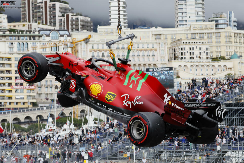 Das war nicht das erhoffte Ende: Charles Leclerc will im Monaco-Qualifying endlich auf die Poleposition fahren. Schafft das zwar zunächst auch, aber ...