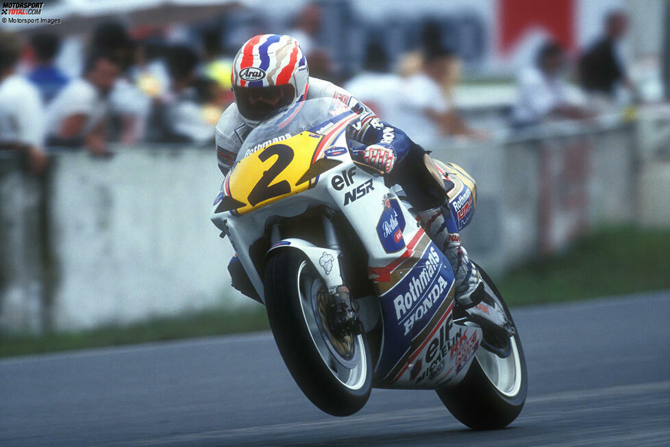 In den beiden letzten Saisonrennen 1992 tritt Doohan bereits wieder an (im Bild: Brasilien), verliert die WM mit nur vier Punkten Rückstand jedoch an Wayne Rainey. Von 1994 bis 1998 sichert sich Doohan dann aber unglaubliche fünf Titel.