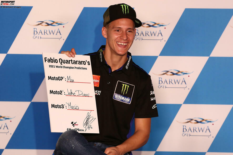 Fabio Quartararo (Yamaha) tippt ebenfalls auf Mir und dessen zweiten MotoGP-Titel in zwei Jahren: 