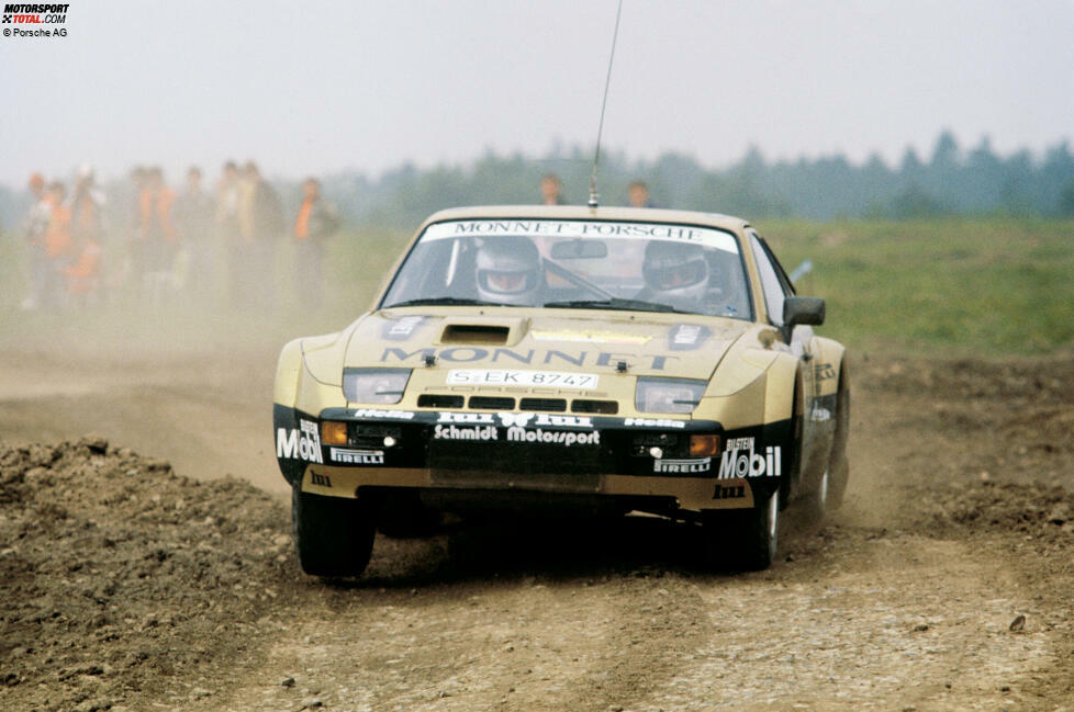 1981: Walter Röhrl und Christian Geistdörfer mit dem 924 Carrera GTS Rallye bei der Rallye Hessen