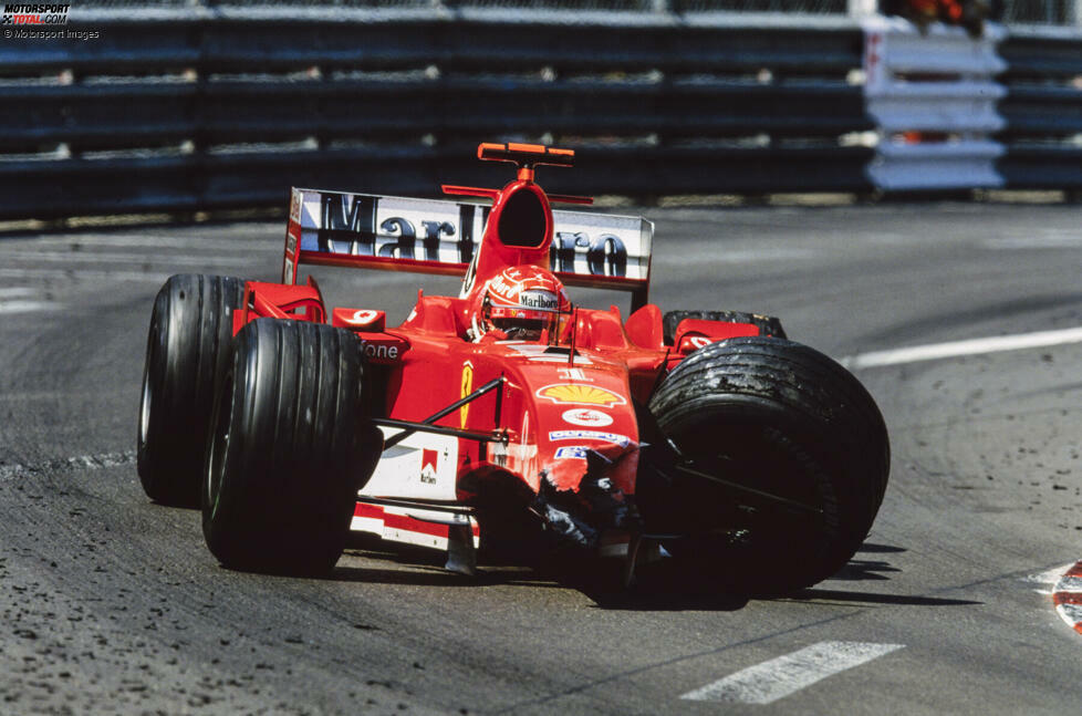 Crash beendet Schumacher-Serie (Monaco 2004): In der Saison 2004 gewinnt 