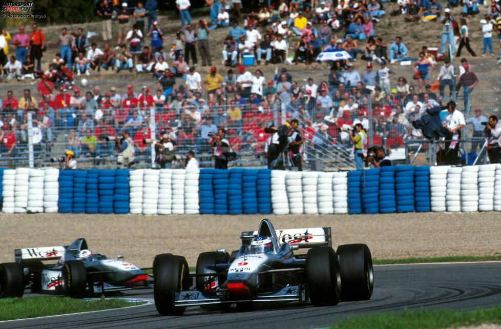 Der Grand Prix von Europa in Jerez 1997 ist berühmt für die WM-Kollision zwischen Michael Schumacher und Jacques Villeneuve. Aber den Rennsieg holte sich Mika Häkkinen (McLaren-Mercedes). Bei seinem 96. Start war es sein erster von insgesamt 20 Siegen. Häkkinen wurde zweimal Weltmeister.