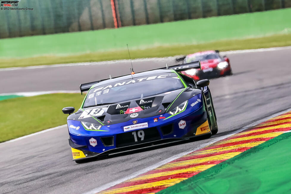 Platz 18 im Qualifying: Leo Roussel/Arthur Rougier/Giacomo Altoe, Emil-Frey-Lamborghini #19