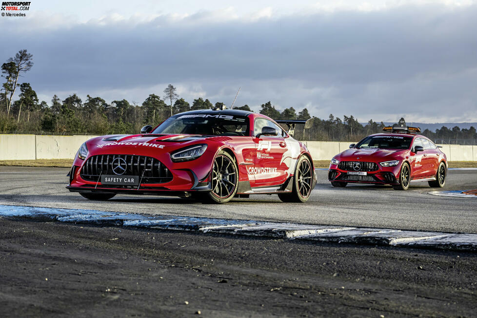 Mercedes schickt in der Formel 1 2022 zwei neue Streckenfahrzeuge ins Rennen. Es handelt sich dabei um den Mercedes-AMG GT Black Series (Safety-Car) und den Mercedes-AMG GT 63 S 4MATIC+ (Medical-Car).