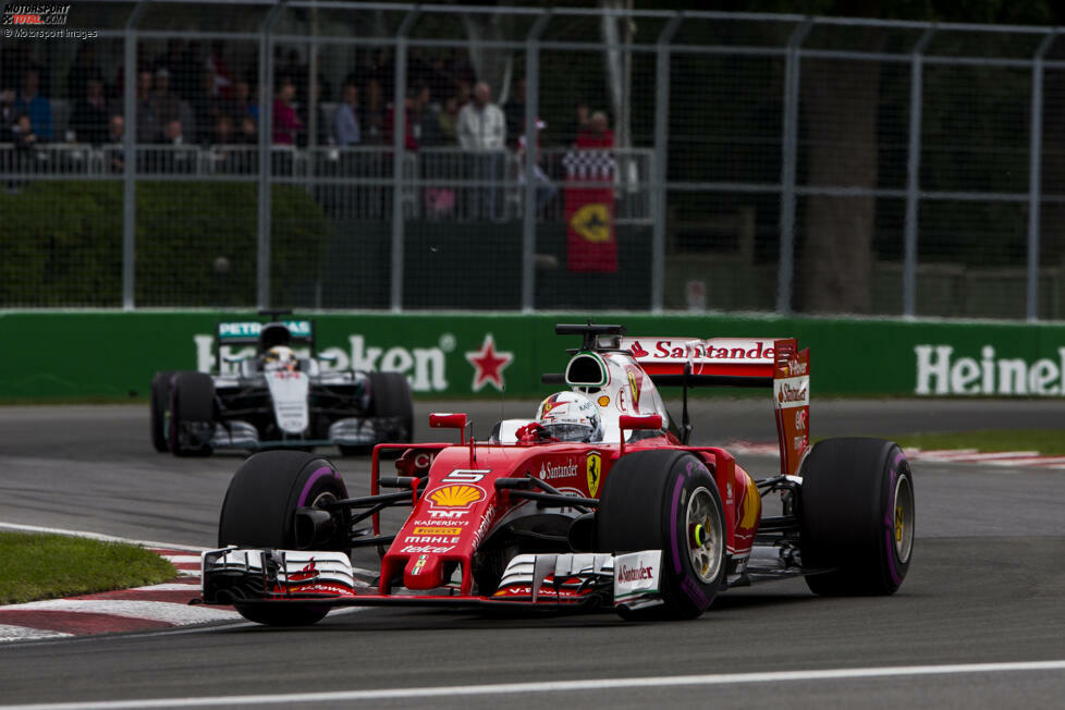 ... gleich die härteste Mischung mitgeben müssen. Der harte Reifen baute nur sehr wenig ab, denn auch Hamilton kam mit Runde 24 schon früh zum Reifenwechsel, konnte aber am Rennende immer noch gute Zeiten fahren. Im Ziel fehlten Ferrari 5 Sekunden auf den ersten Saisonerfolg.