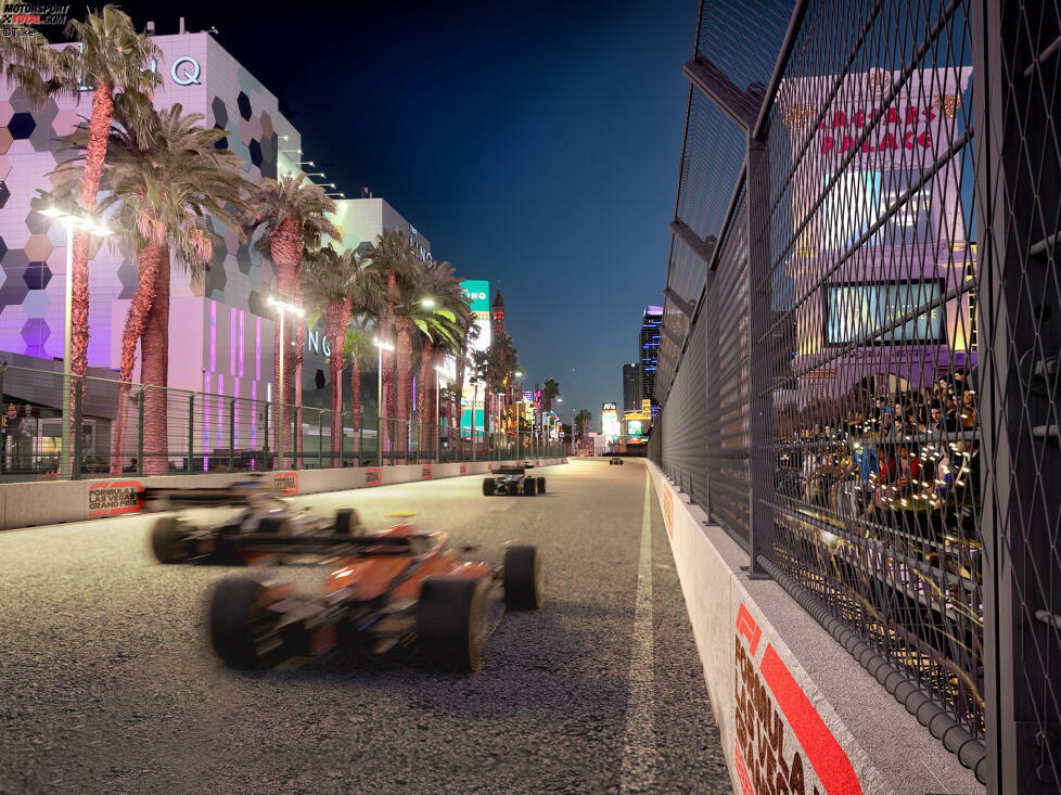 Beim Caesars Palace wurde schon 1981 und 1982 ein Grand Prix gefahren - laut Marc Surer der unwürdigste der Formel-1-Geschichte. Auch 2023 fahren die Autos am legendären Hotelcasino vorbei.