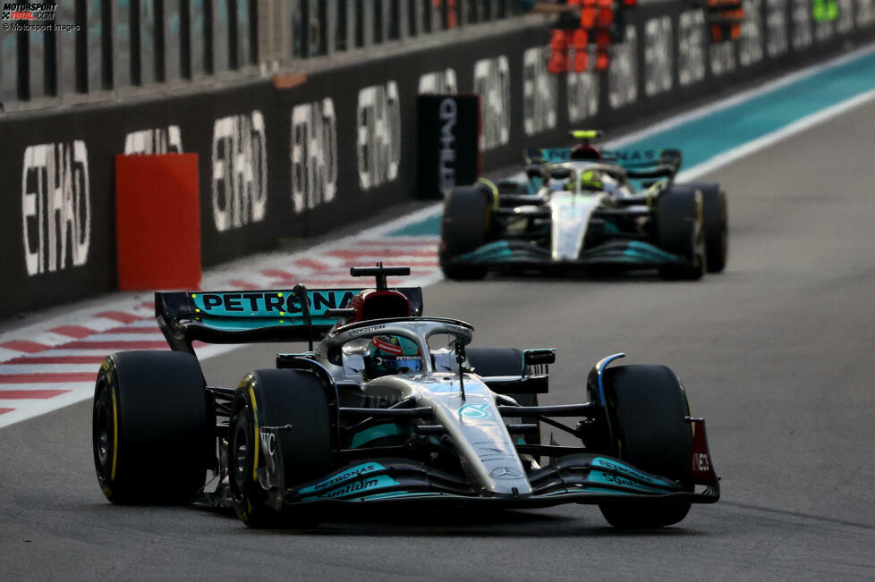 George Russell (3): Auch er verpasst die 2 ganz knapp. Im Qualifying minimal langsamer als Hamilton, im Rennen wäre er ebenfalls hinter dem Teamkollegen ins Ziel gekommen, wenn der nicht ausgefallen wäre. Am Ende P5 im Niemandsland. Mindestziel erreicht - mehr aber auch nicht.