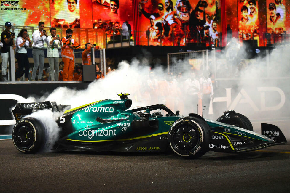 Sebastian Vettel (2): Ein viel besseres Abschiedswochenende hätte er sich unter den Vorzeichen wohl kaum wünschen können - abgesehen von der Strategie, mit der Aston Martin leider danebengegriffen hat. Das kann man ihm aber nicht vorwerfen, von seiner Seite war es ein würdiger und fast perfekter Formel-1-Abschluss!