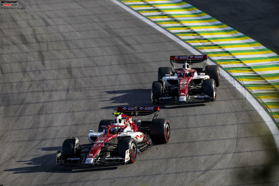 Guanyu Zhou (3): Konnte Bottas in Qualifying und Sprint hinter sich lassen. Keine Selbstverständlichkeit für einen Rookie! Pech für für ihn, dass der Finne im Rennen dann deutlich stärker war und die Punkte für Alfa Romeo holte. Kein schlechtes Wochenende, aber am Sonntag wäre wohl mehr drin gewesen.