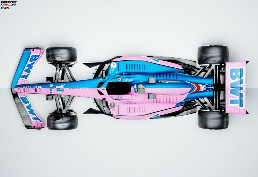 ... die Farben fast ausgetauscht wurden. In der mehrheitlich blauen Lackierung aber taucht natürlich trotzdem das BWT-Rosa prominent auf. Ansonsten ...