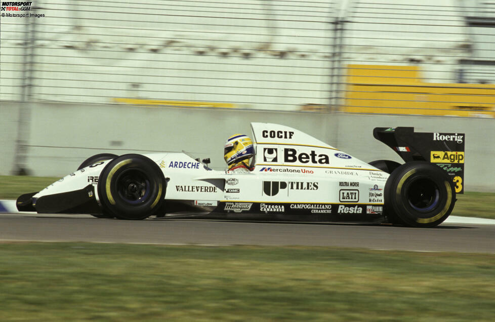 ... ist ebenfalls nicht mehr dabei mit seinem Namen, zählt aber auch in die Reihe der Teams, die schon mal mit weißen Autos angetreten sind (hier: 1993 mit dem M193), genauso wie ...