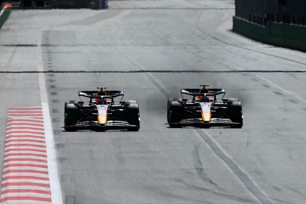Doppelsieg für Red Bull in Baku, mit Max Verstappen vor Sergio Perez. Damit baut das Team seine Führung in beiden WM-Wertungen weiter aus. Auch, weil ...