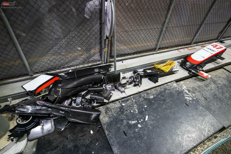 ... kleinere Anbauteile und die Flügel sind beim Unfall zu Bruch gegangen. Team Haas gibt wenig später außerdem bekannt, dass ...