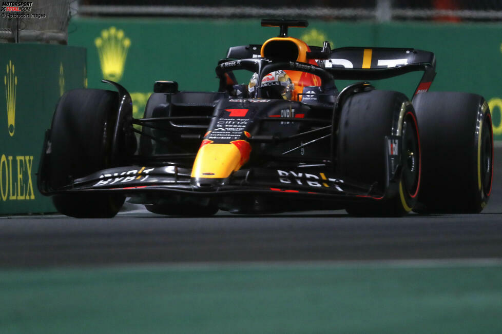 Max Verstappen gewinnt das zweite Saisonrennen der Formel 1 für Red Bull und holt seine ersten Punkte in diesem Jahr, aber er muss sie hart erkämpfen, denn ...