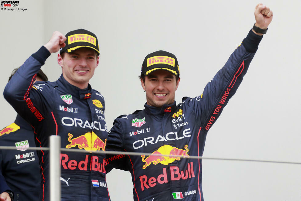 Red Bull erzielt einen Doppelsieg durch Max Verstappen und Sergio Perez und stellt zum zweiten Mal in diesem Jahr den Sieger eines Grand Prix. Es ist der erste Doppelsieg des Teams seit 2016 und auf Platz drei ...