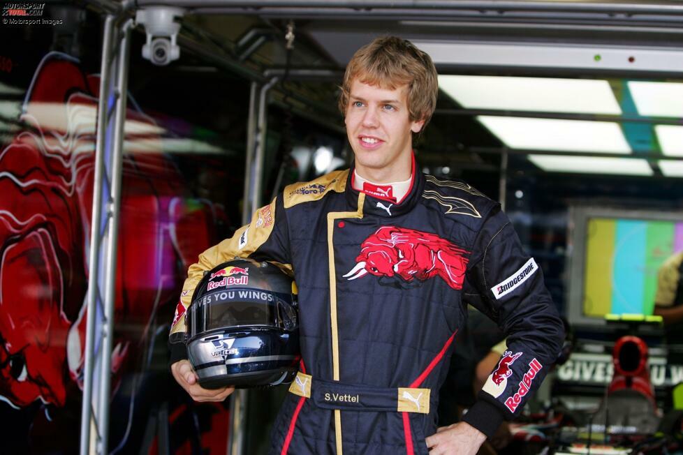 ... holt ihn sein anderer großer Förderpartner, Red Bull, ins eigene Juniorteam: BMW gibt Vettel frei, damit er bei Toro Rosso die Nachfolge von Scott Speed antreten kann. Vettel hat es geschafft: Ab dem Ungarn-Grand-Prix 2007 ist er Formel-1-Stammfahrer und ...