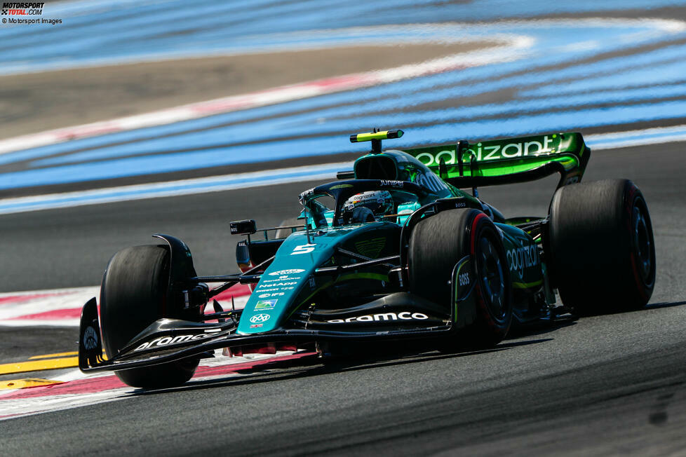 ... landet Sebastian Vettel, er kommt im Aston Martin auf P13. Rückstand: Fast 1,9 Sekunden. Ein Top-10-Startplatz dürfte schwierig werden für ihn in Le Castellet, ebenso wie für ...