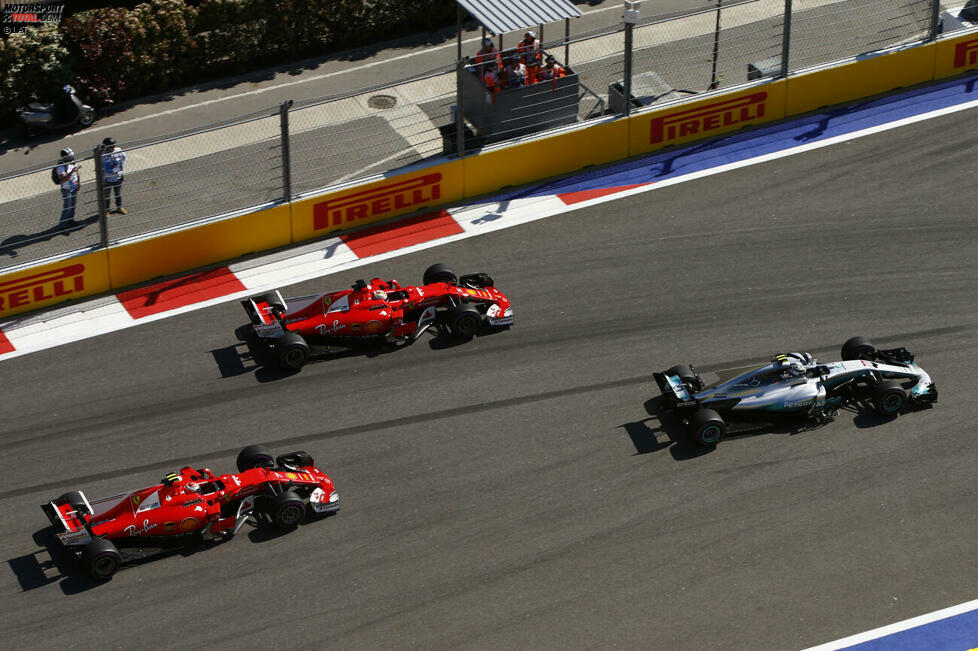 Valtteri Bottas: Startplatz 3 (dreimal) - Bottas gewann sein erstes Rennen in Sotschi 2017 vom dritten Startplatz aus. Der Finne war hinter den beiden Ferraris gestartet, überholte diese aber im Windschatten am Start und fuhr souverän zum Sieg. Auch drei Jahre später an gleicher Stelle und in Suzuka 2019 gewann er von Platz drei.