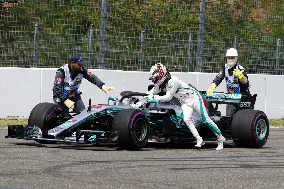 Lewis Hamilton: Startplatz 14 (Deutschland 2018) - Weil ein Hydraulikproblem Hamiltons Mercedes in Q1 lahmlegte, musste er in Hockenheim nur von Platz 14 starten. Das war die goldene Gelegenheit von Sebastian Vettel, der die WM im Ferrari anführte und sich auch die Poleposition schnappte.