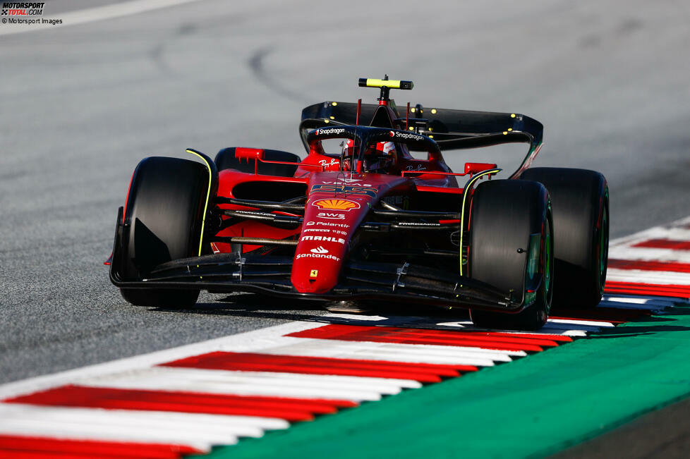Carlos Sainz entscheidet im Ferrari F1-75 das zweite Freie Training für sich. Auf Soft-Reifen liegt er am Ende mit 1:08.610 Minuten vor seinem Teamkollegen Charles Leclerc. Pole-Mann Max Verstappen im Red Bull RB18 wird Dritter. Für eine Überraschung sorgen ...