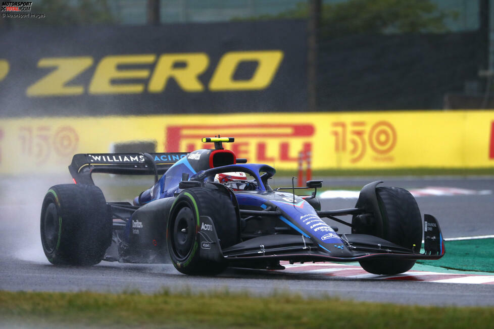 ... Nicholas Latifi im Williams FW44 erwischt dank des frühen Wechsels auf Intermediates (gemeinsam mit Vettel) einen Sahnesonntag und holt seine ersten Punkte in der Saison 2022 mit Platz neun. Leer aus geht ...