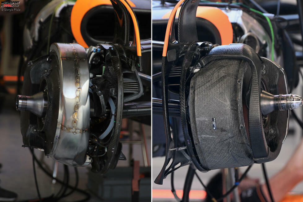 Die langfristige Lösung für McLarens Probleme mit der vorderen Bremsscheibenverkleidung kam beim Großen Preis von Spanien als Teil des ersten großen Update-Pakets der Saison. Bei der neuen Variante wurde eine viel größere Verkleidung verwendet und die Verrohrung des Bremssattels überarbeitet, während der Einlass ebenfalls verändert wurde.