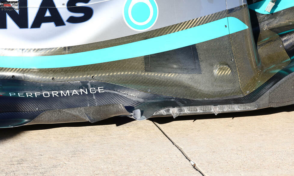 Mercedes W13: Unterboden