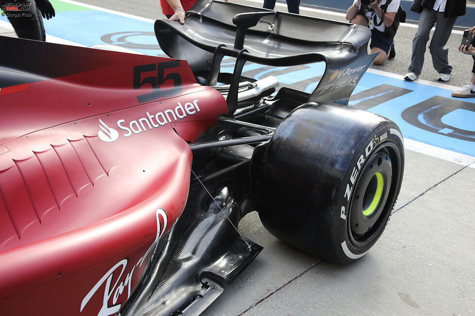 Ferrari F1-75: Unterboden und Heckflügel